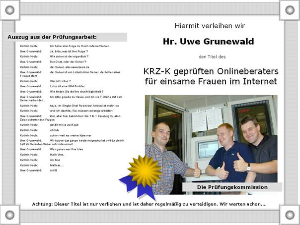 Beschreibung: Zertifikat