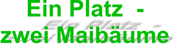 Ein Platz  - zwei Maibäume